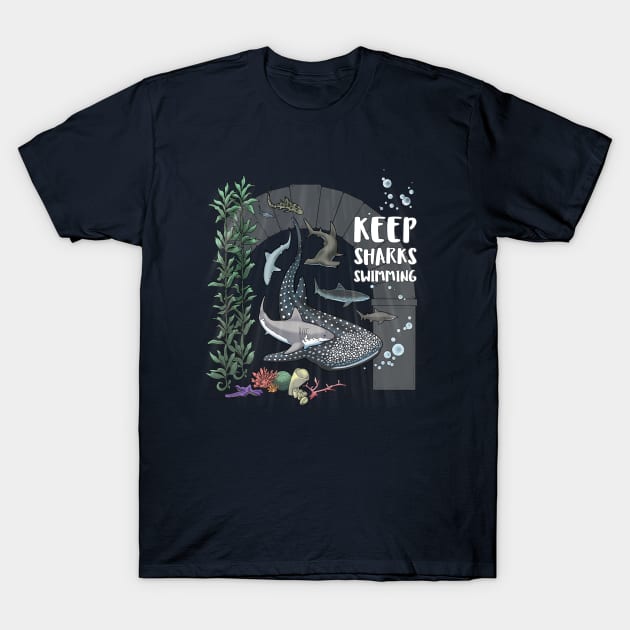 Keep Sharks Swimming T-Shirt by Seventoes